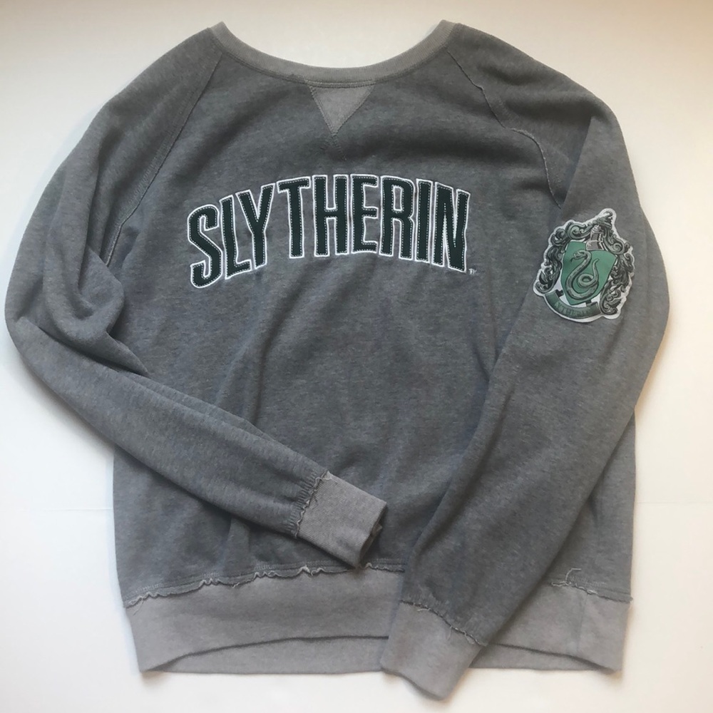 Harry Potter Slytherin Grey hoodie crewneck